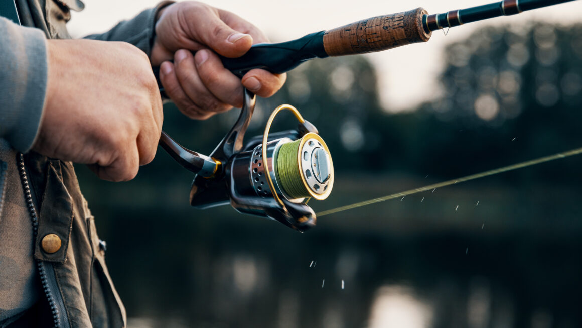 Scaled fishing reel