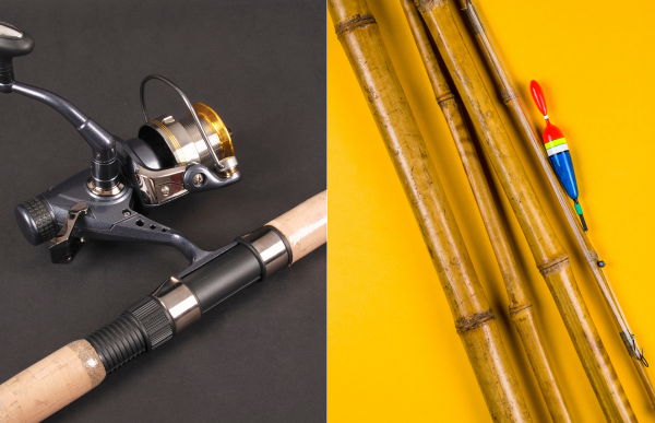 Modern fishing pole vs bamboo fishing pole